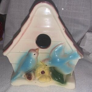 Shawnee pottery wall pocket  birdhouse